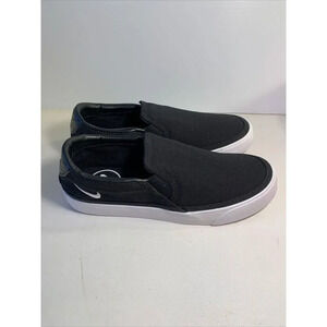 .115 NEW! Nike Womens Court Legacy Slip, Black/White/platinum-US 6 Womens